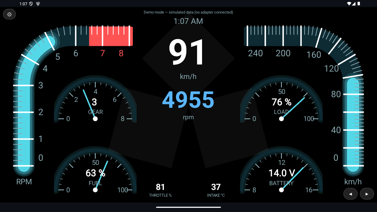 RGB OBD Ice Sweep gauge design